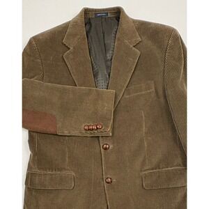 VTG Oak Creek Wide Wale Corduroy Sport Coat Sueded Elbow Patches Brown 40R